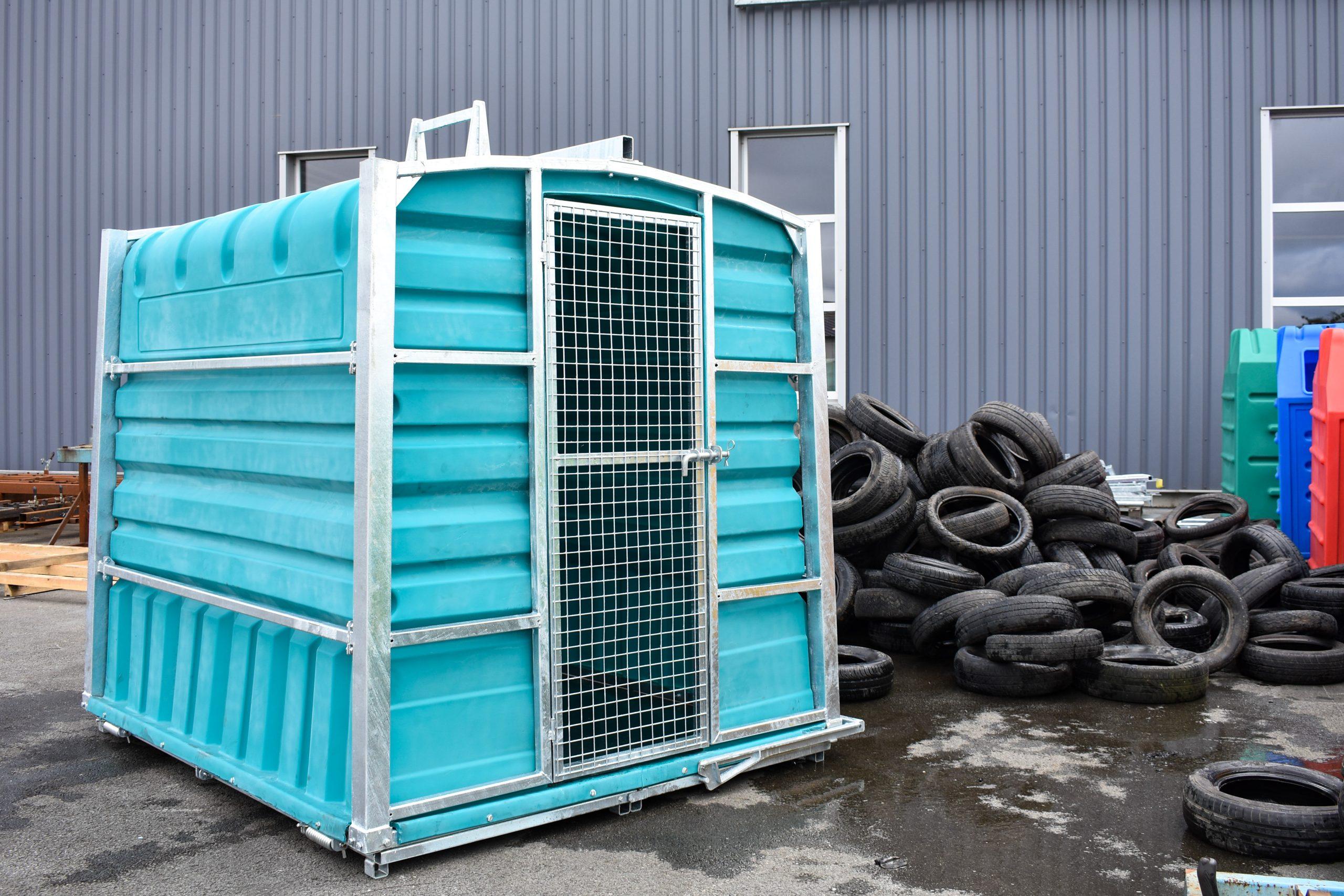 Conteneur recyclage pneus