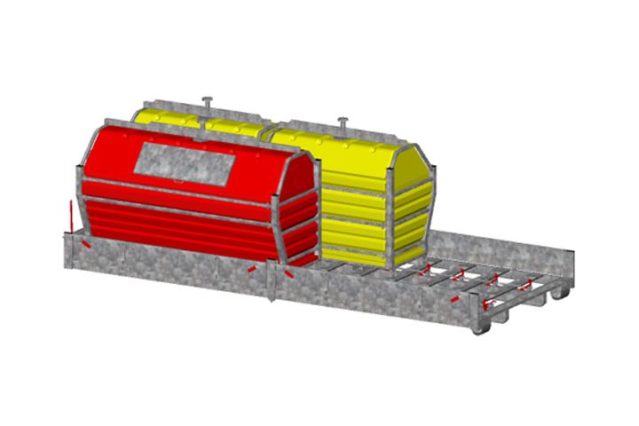 Exemple configuration Sirius avec conteneurs 3,3 et 5 m³